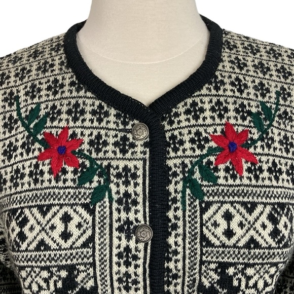 Vintage River Art Fair Isle Wool Cardigan - Picture 2 of 12